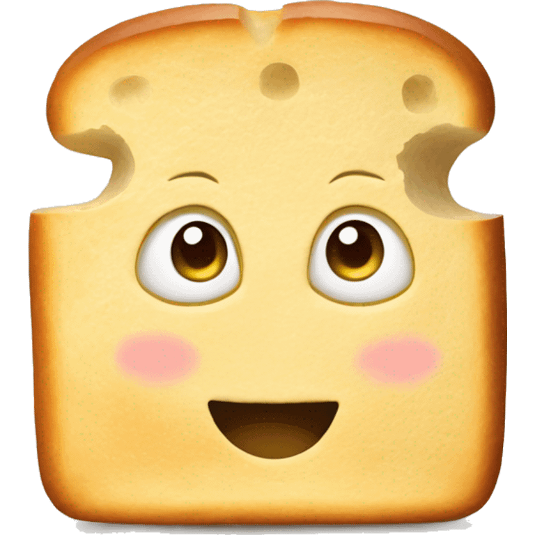 one yuca bread with face emoji