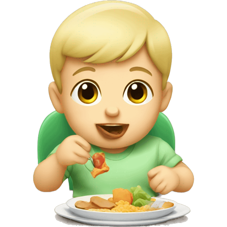 Baby eating lunch emoji