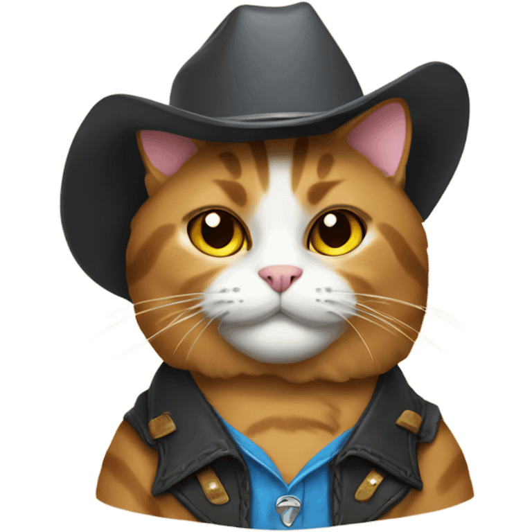 Cat wearing cowboy hat emoji