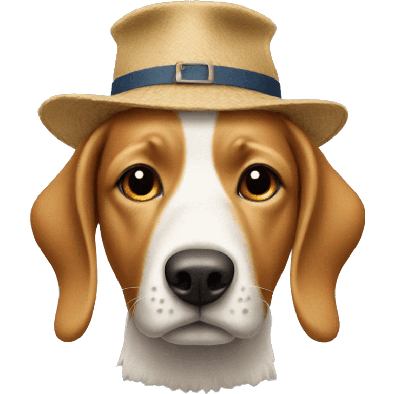 Danish-Swedish Farmdog wearing a hat emoji