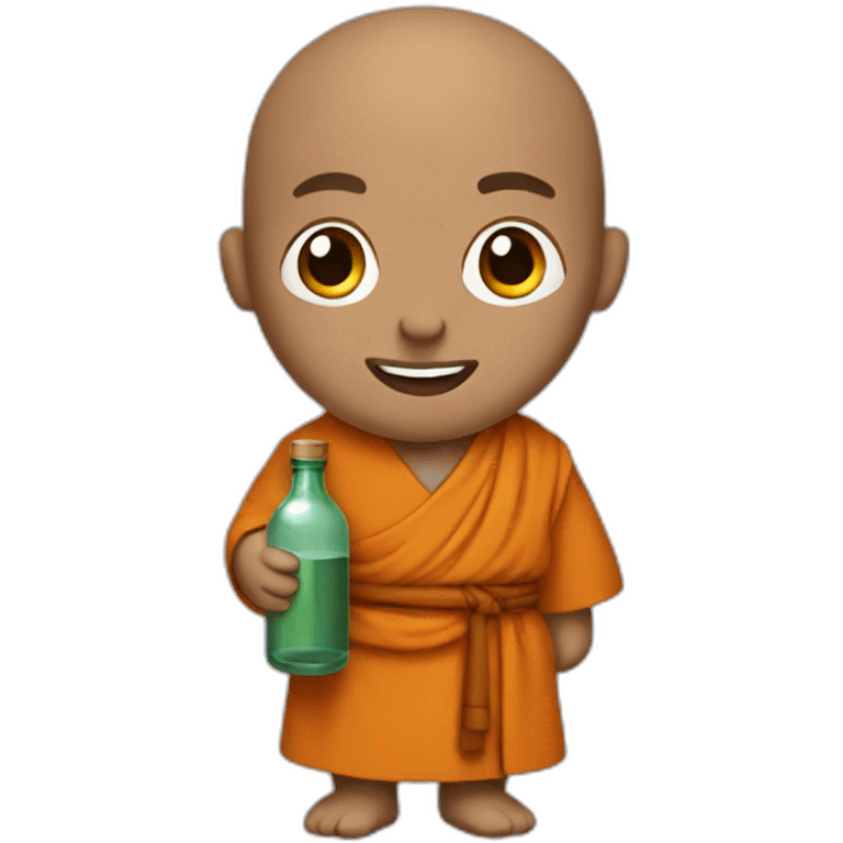 Monk with a bottle emoji