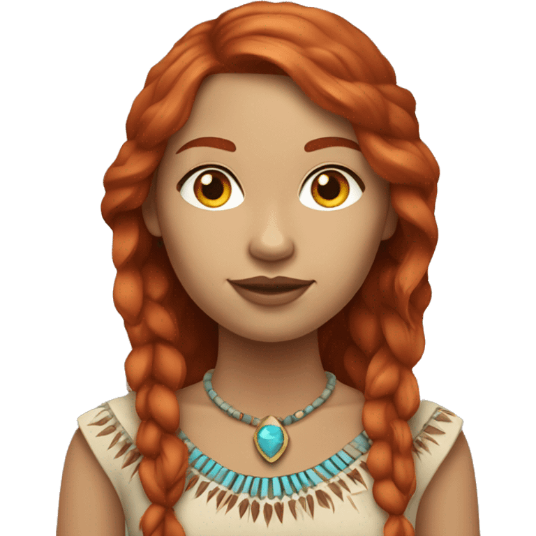 Pale skin native american woman thats a redhead emoji