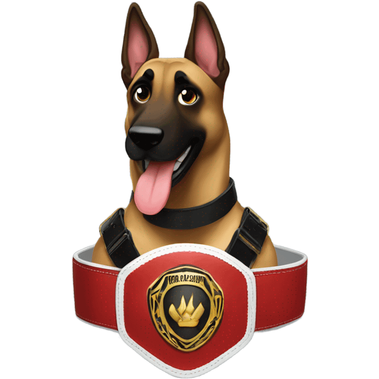 Belgian malinois WWE belt emoji