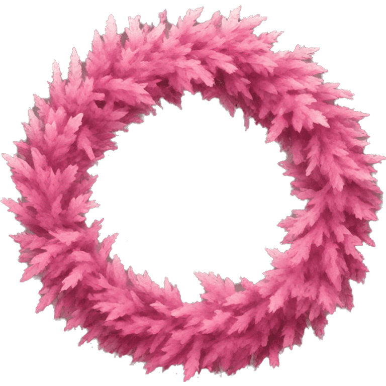 Pink Christmas wreath  emoji