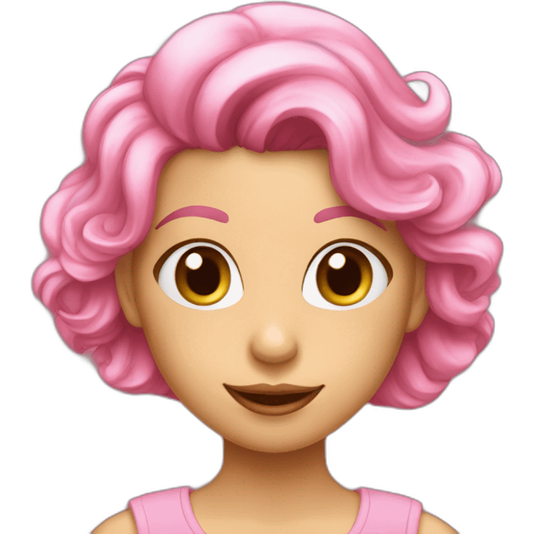 fille voilé rose emoji