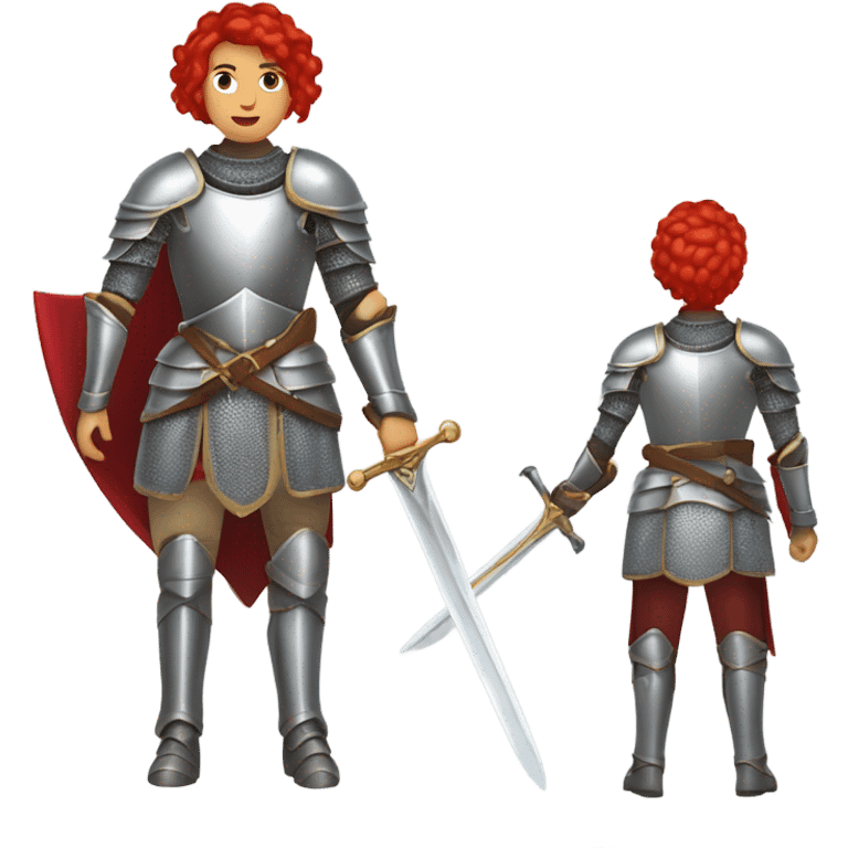 Female knight with red mullet  emoji