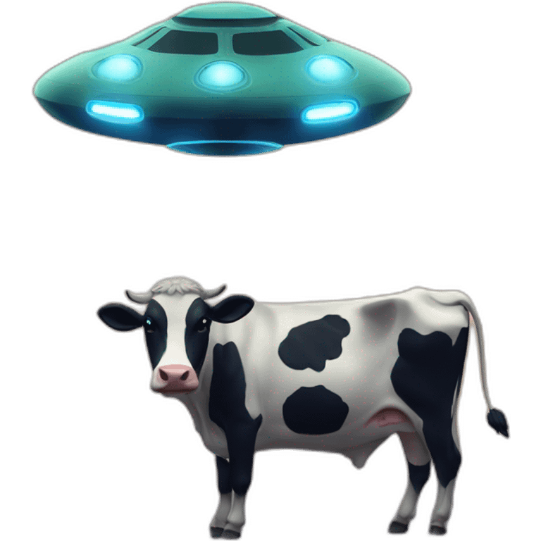 Ufo and cow emoji