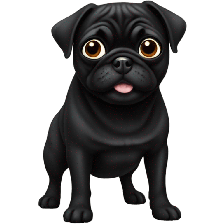 Black pug emoji