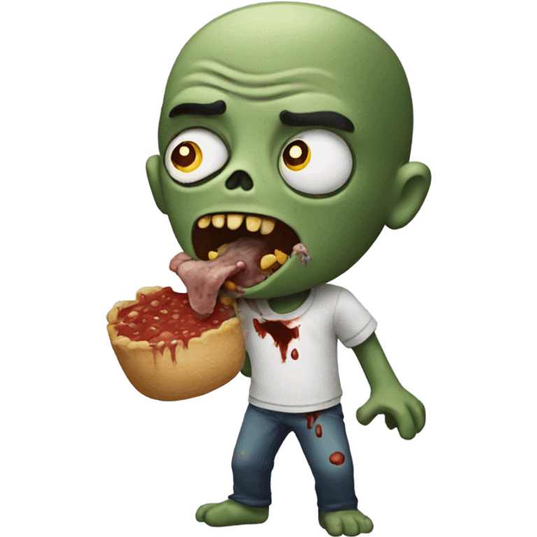 Zombie eating emoji