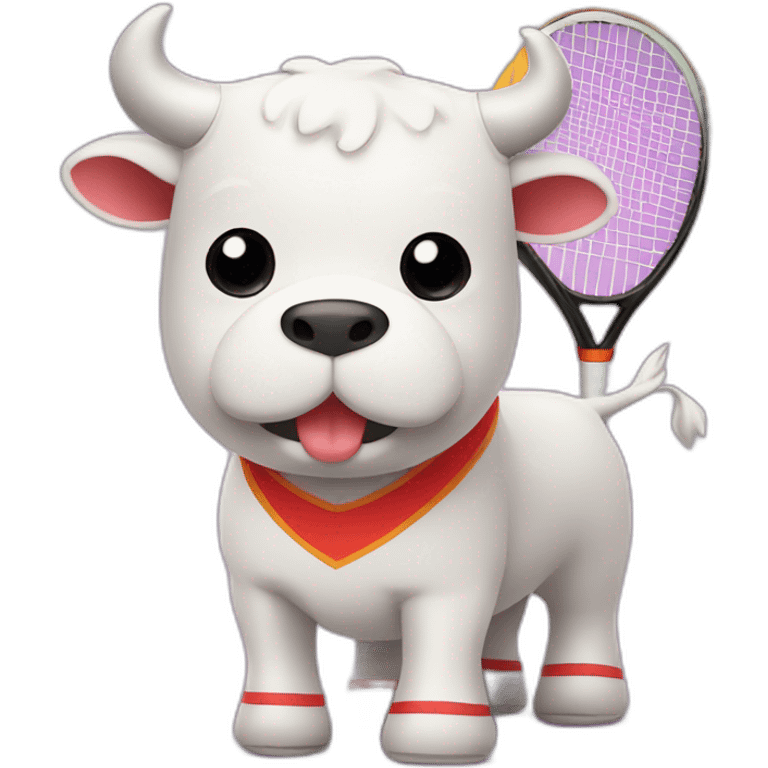 Kawaii Spanish bull tennis player emoji