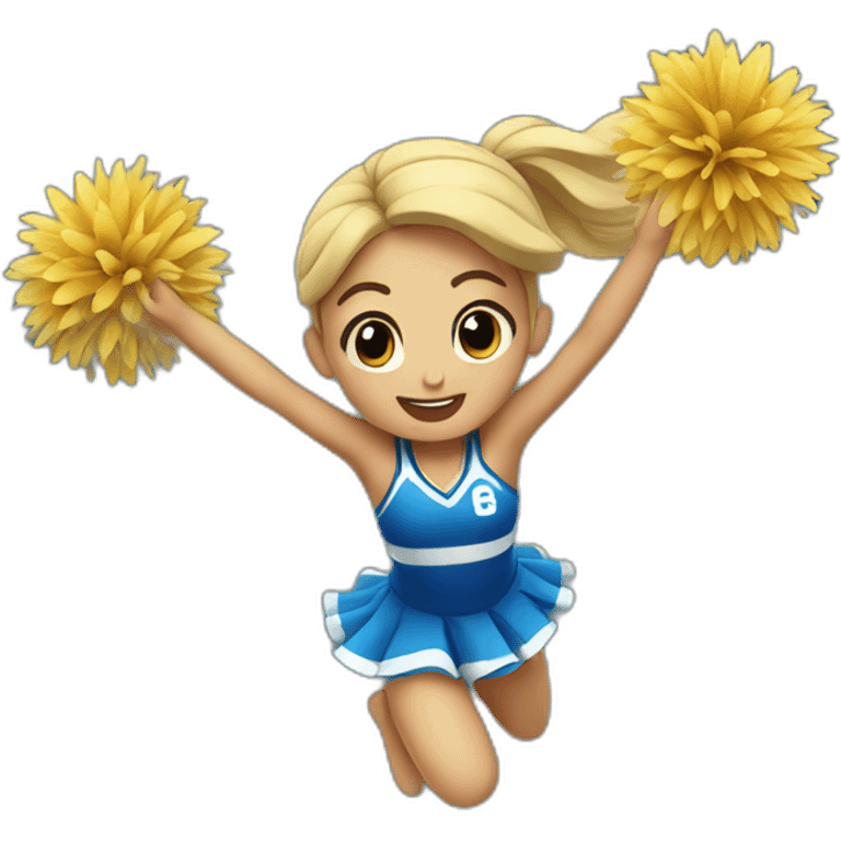 bouncing cheerleader in water emoji