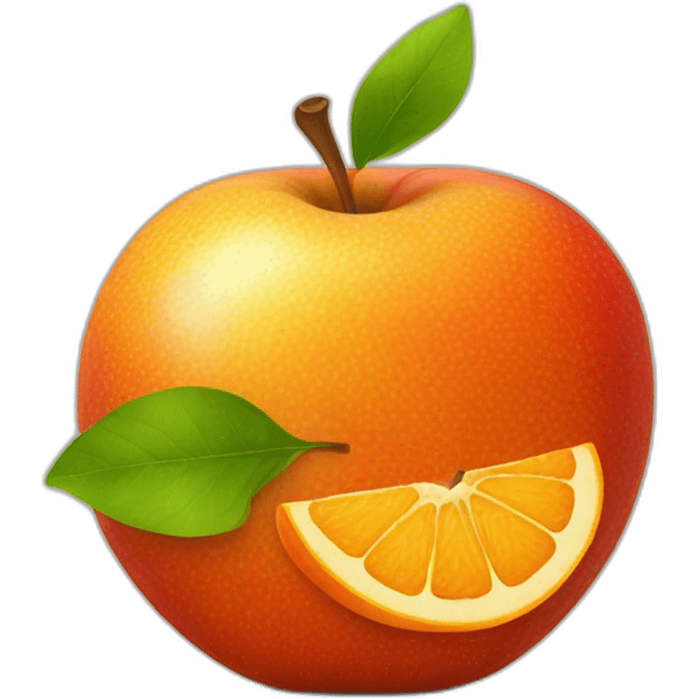 apple and orange emoji