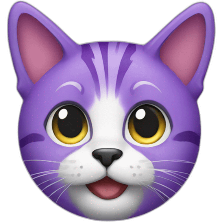 Purple cat streamer emoji