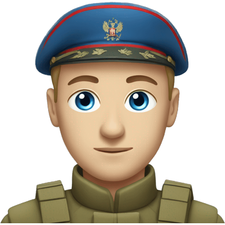 russian soldier with blue eyes emoji