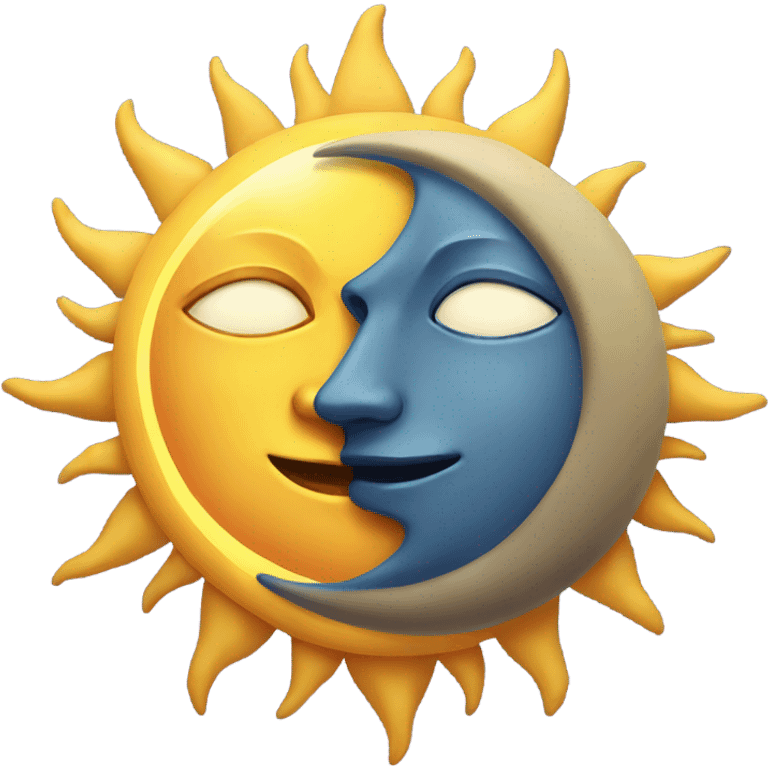 Sun and moon intertwined  emoji