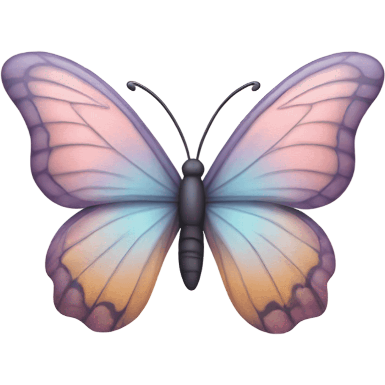 butterfly but the wings have pastel clouds on it  emoji