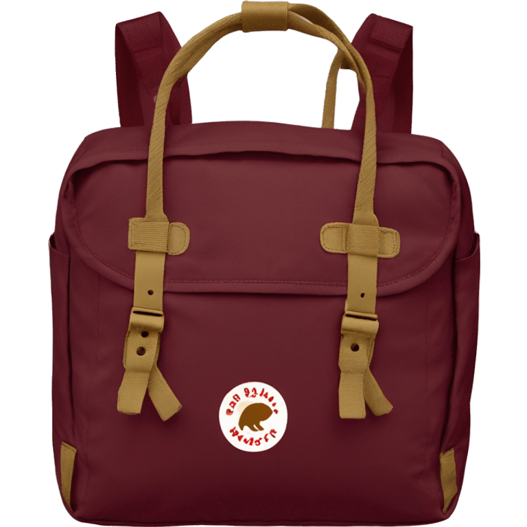 fjallraven kanken maroon tote bag emoji