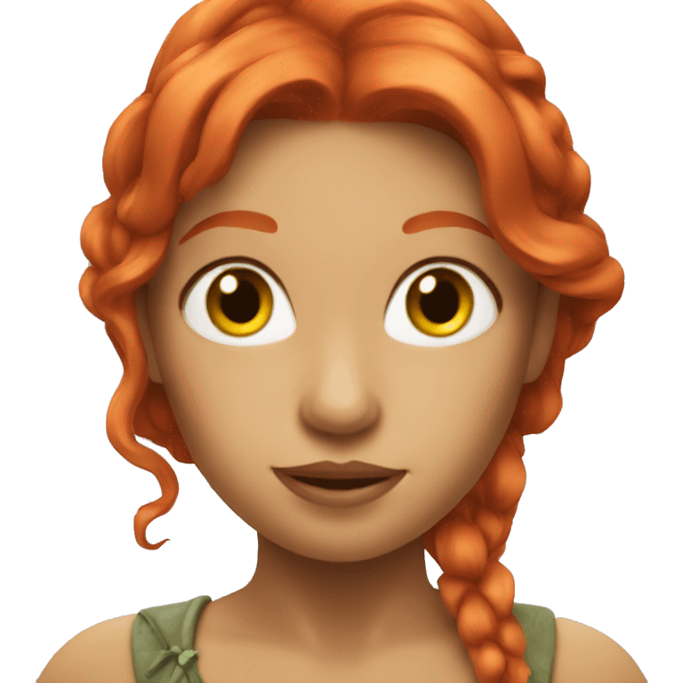 Redhead woman as a fairy emoji