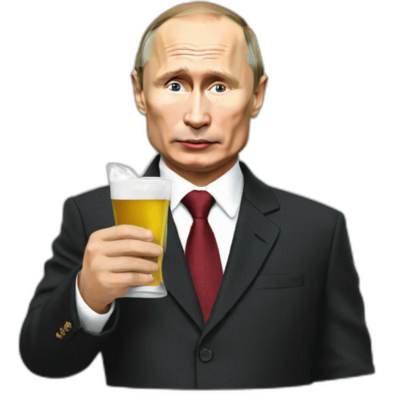 Vladimir Putin drinking emoji