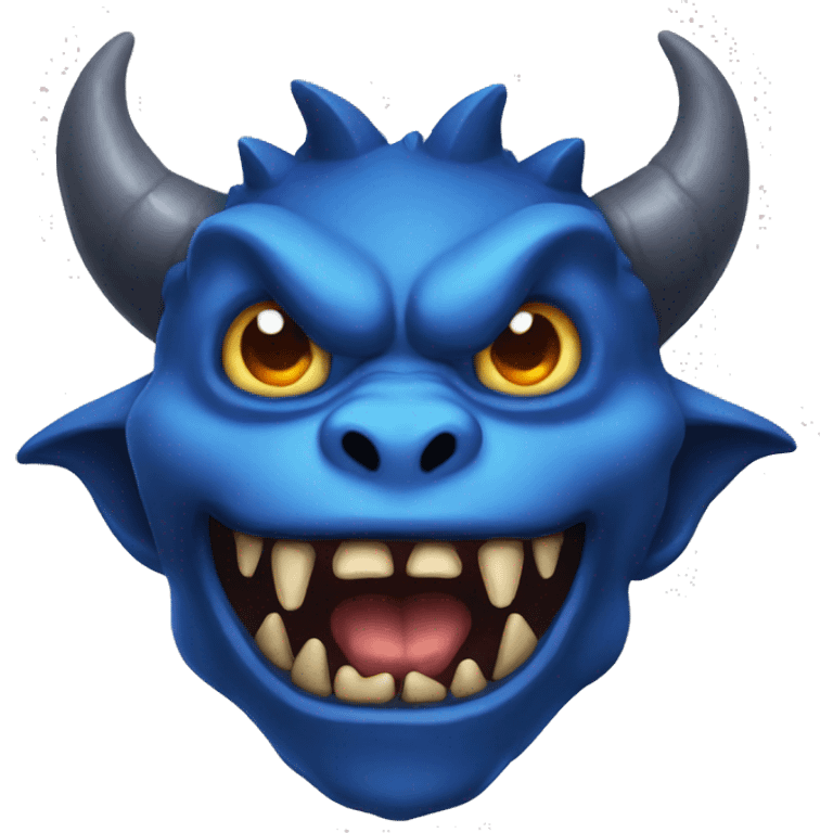 Blue diablo monster emoji