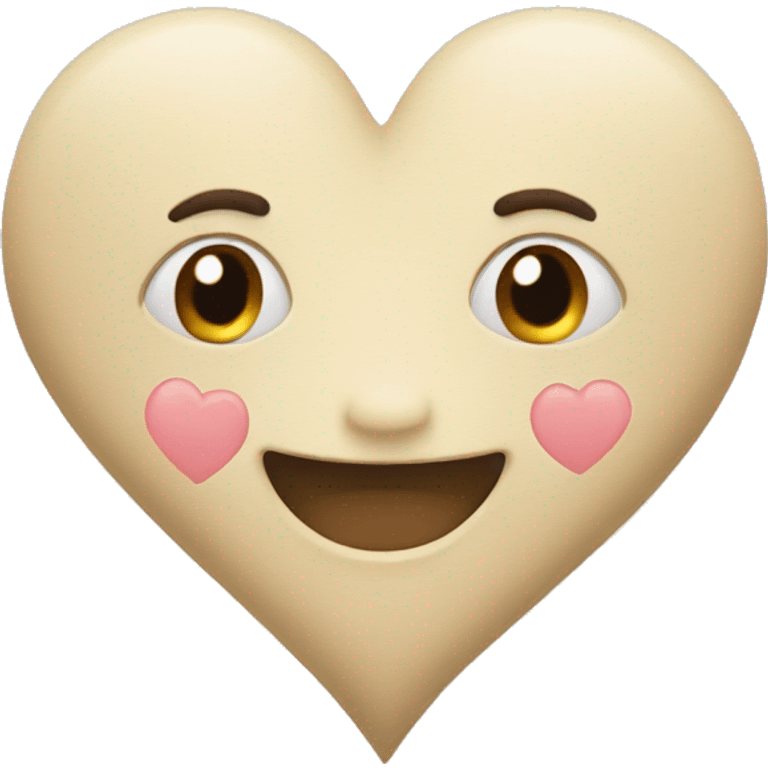 Heart beige emoji