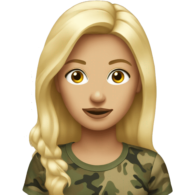 Camo blondie emoji