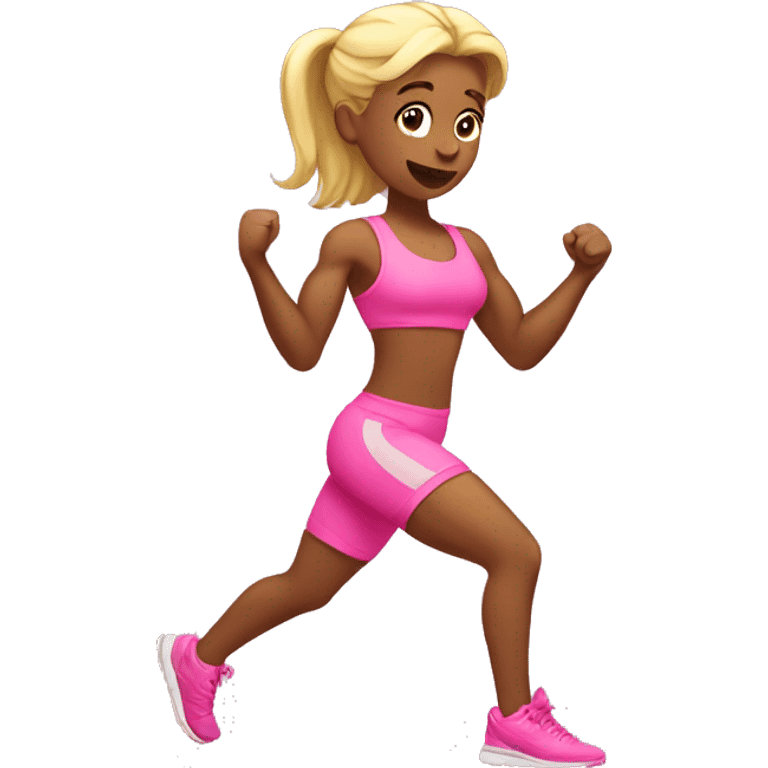 pink workout emoji