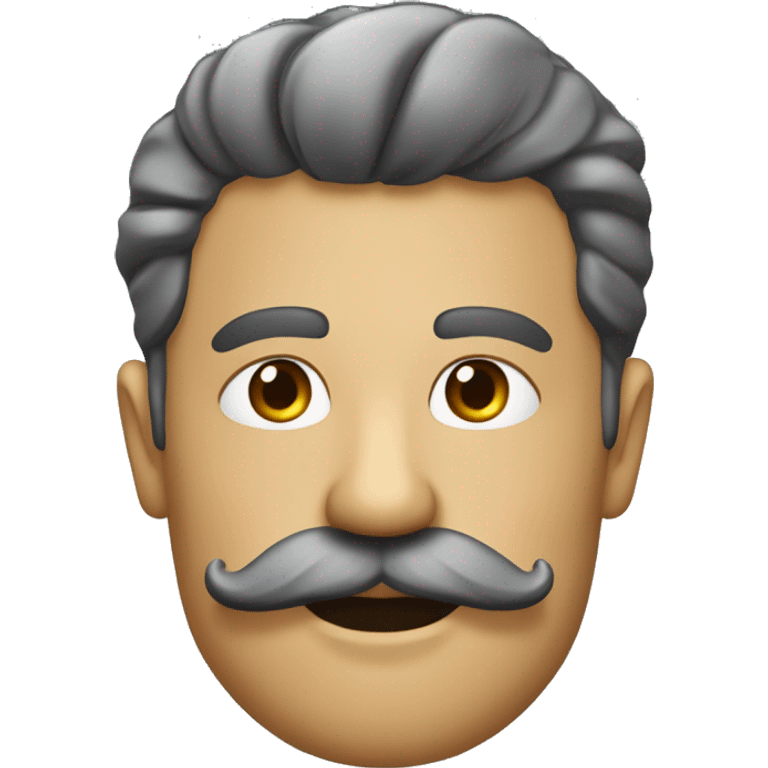 homme metisse avec un taper et beaucoup de cheveux avec n ouc et une moustache emoji