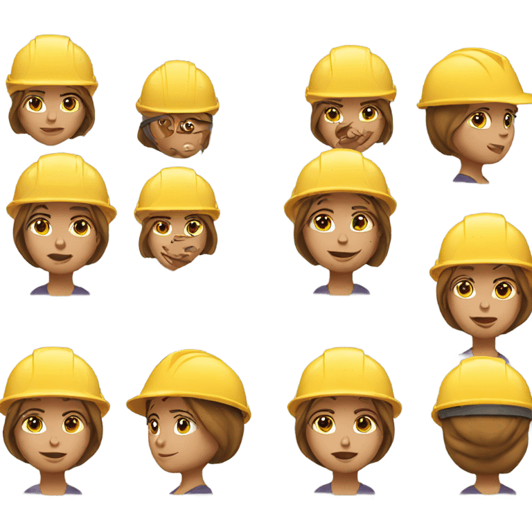 girl with hard hat emoji