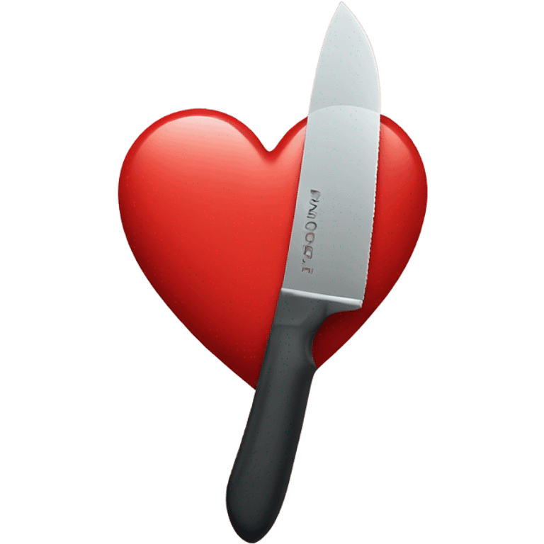 Heart with a knife emoji