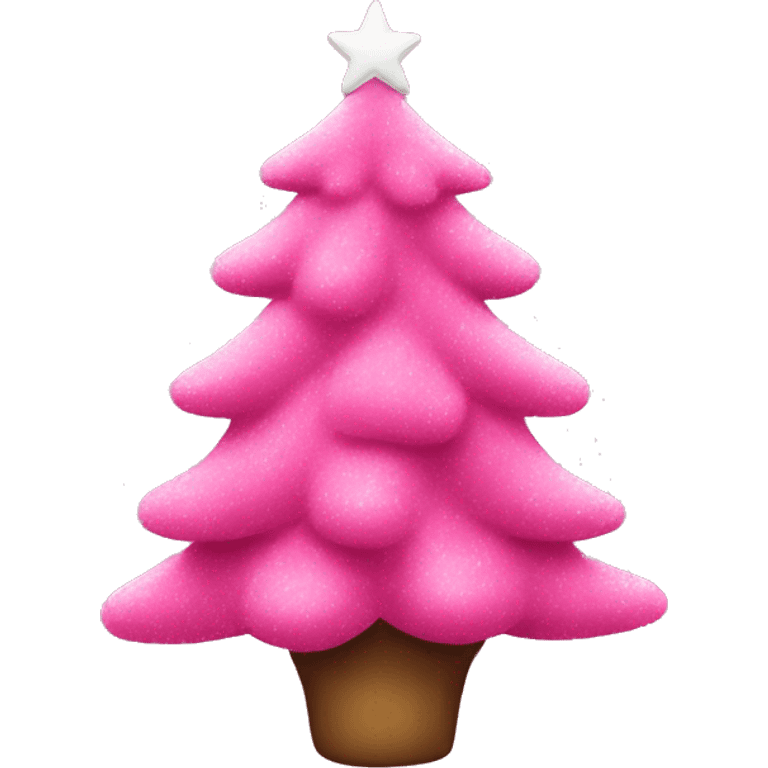 A pink cristmas tree emoji