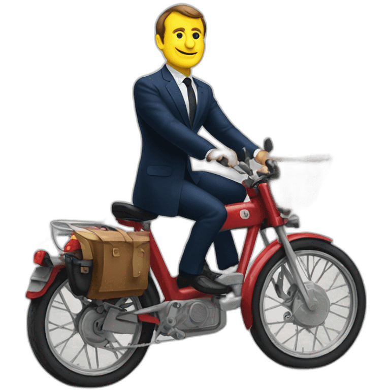 Macron on a bike emoji