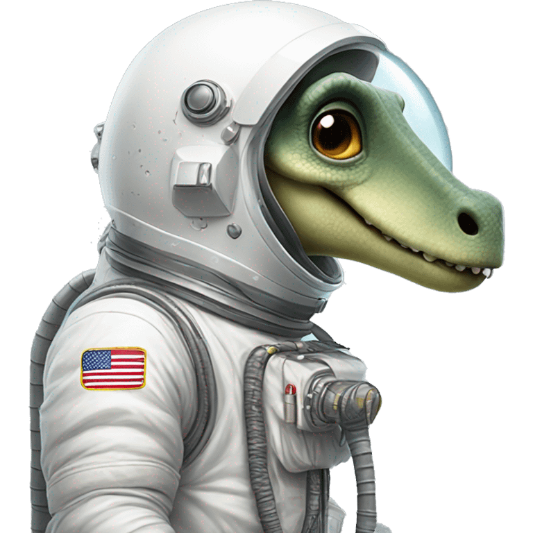 Diplodocus in an astronaut suit.  emoji