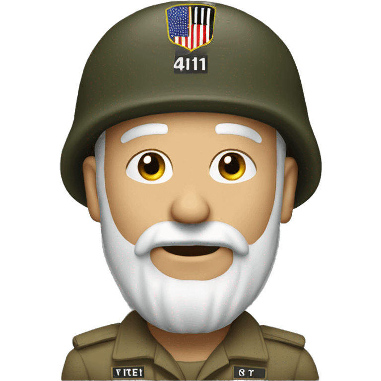 101st Airborne White bearded veteran emoji