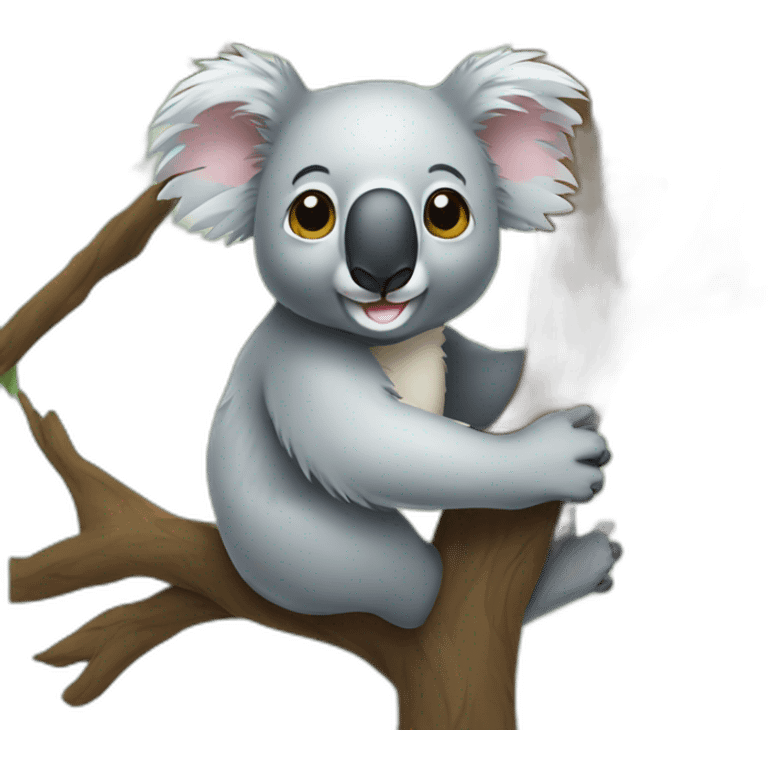 A koala hanging in tree emoji