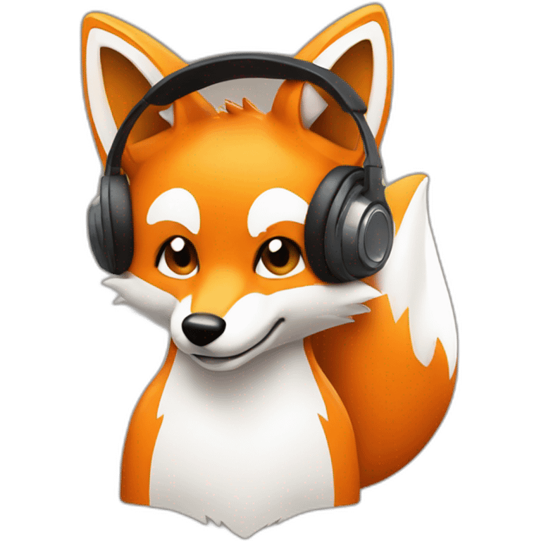 gaming Fox with headphones emoji