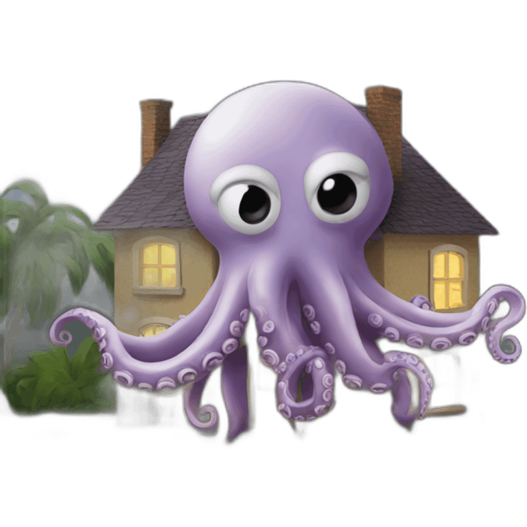 Octopus selling house emoji