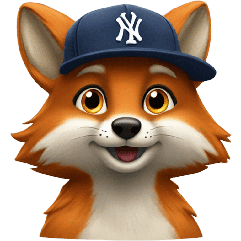 Furry renard avec casquette yankee / cli d’œil  emoji