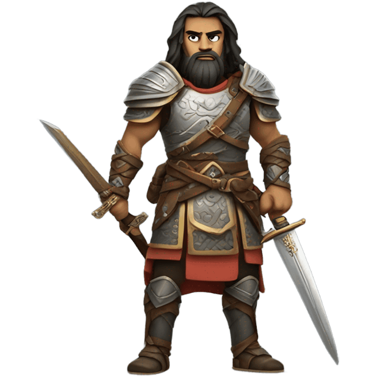 long haired bearded metin2 warrior emoji