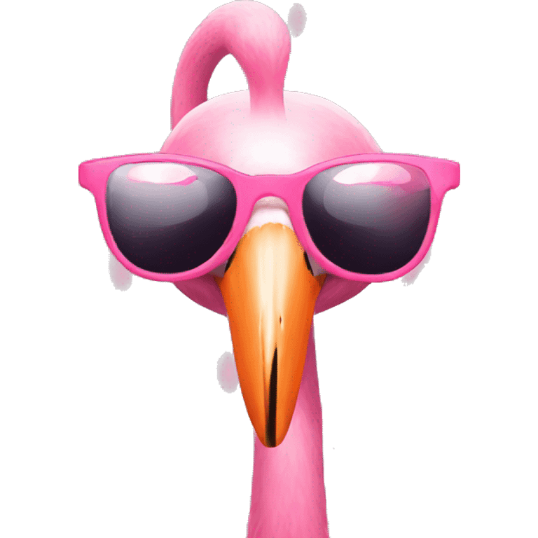 Flamingo sunglasses emoji