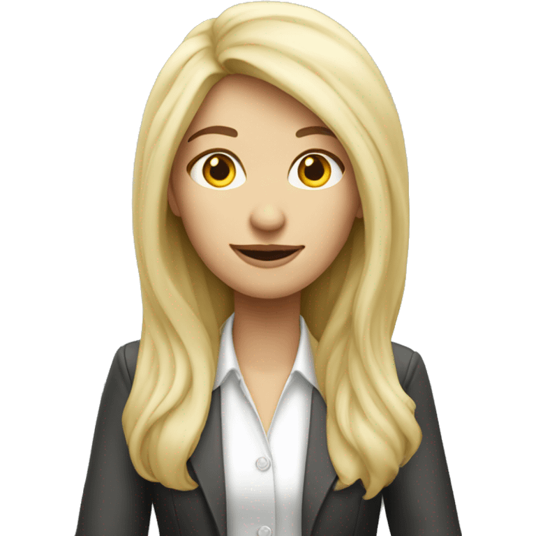 White blonde long hair woman architect emoji