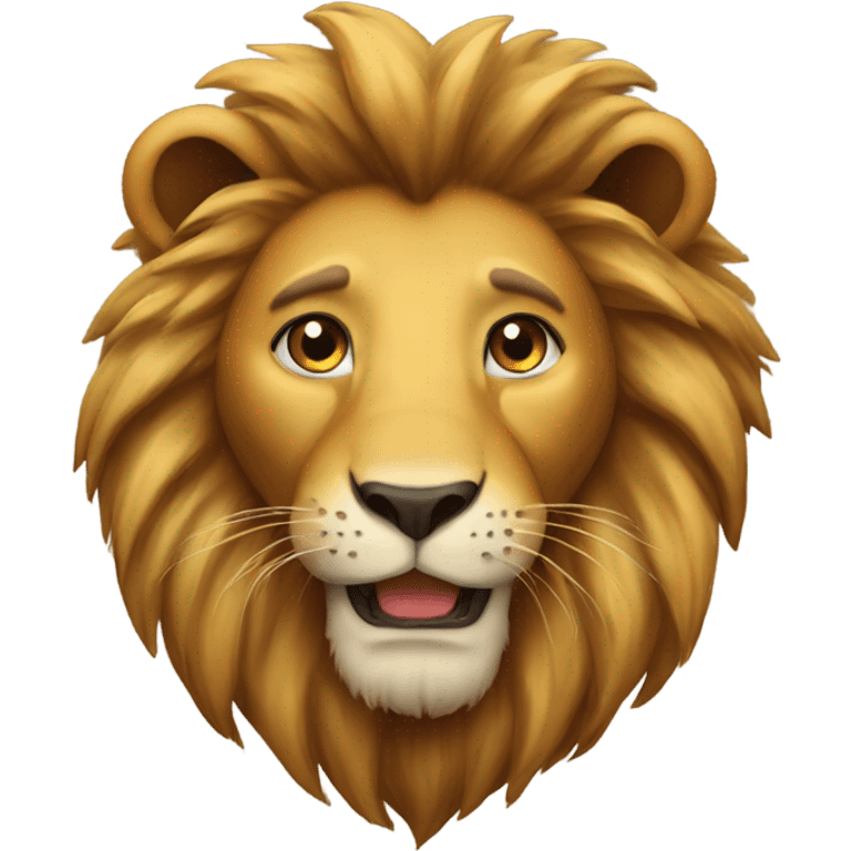 Lion with heart emoji