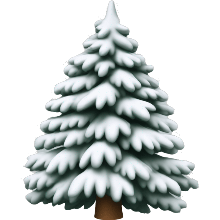  actual white fir christmas tree isolated.  emoji