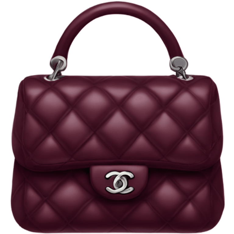 dark Burgundy Chanel bag emoji