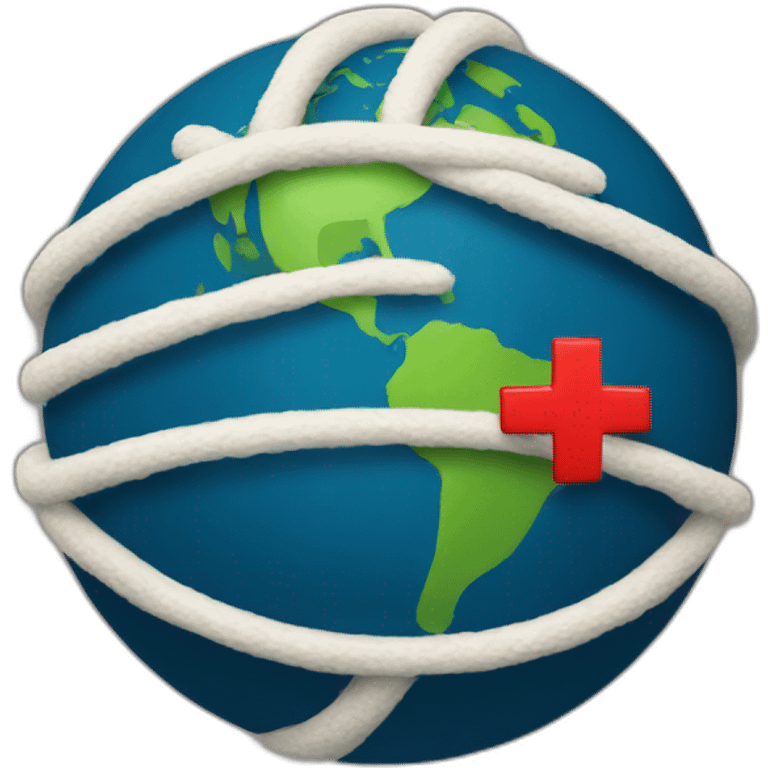 Planet Earth with barred with a red cross emoji