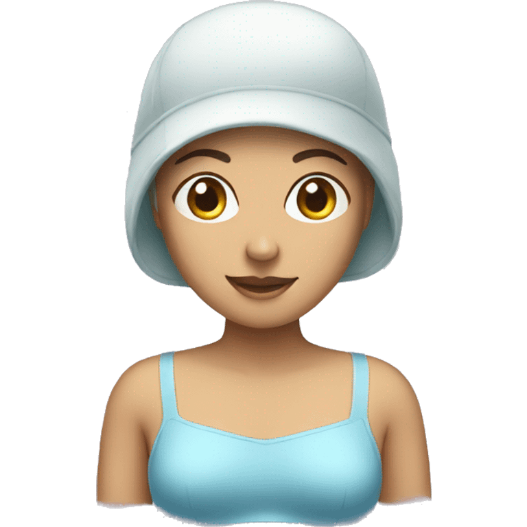 woman with bathing cap emoji