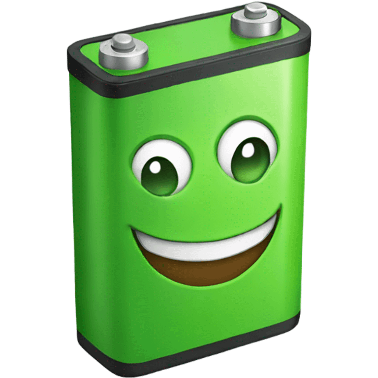 Happy Green battery emoji