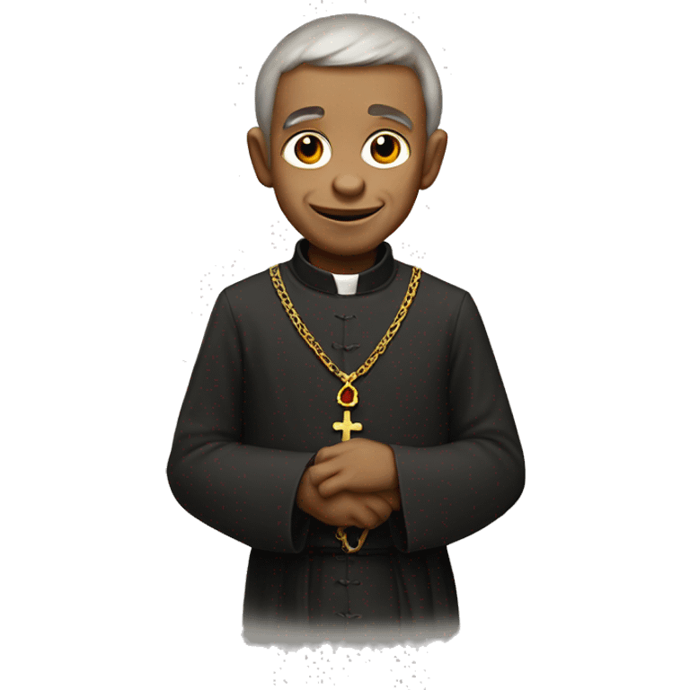 Monkey catholic priest emoji