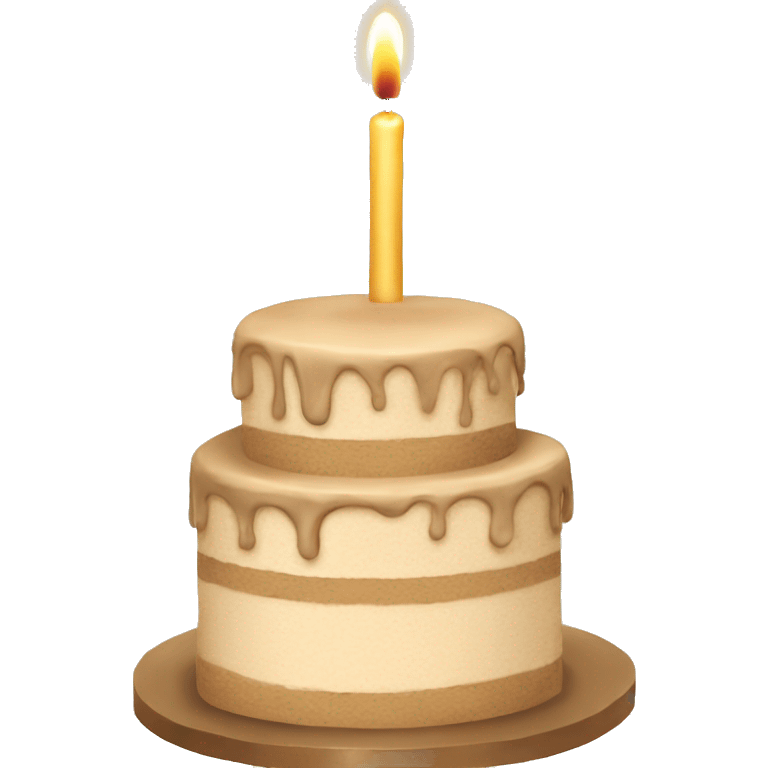 Beige birthdat cake emoji