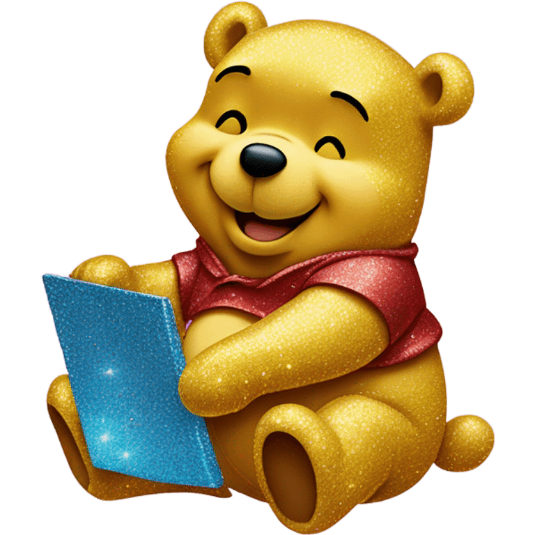 Winnie the Pooh with glitter  emoji